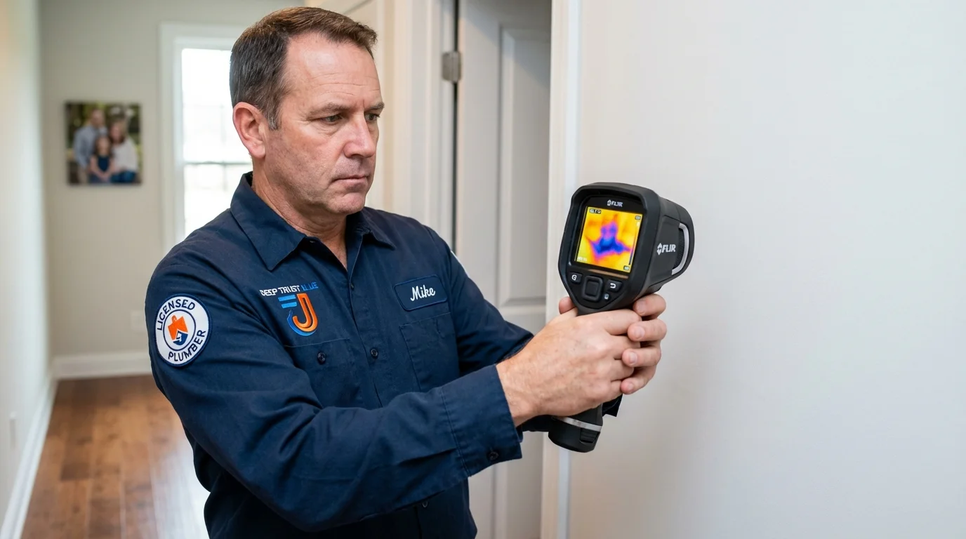 Thermal imaging leak detection by Johns Plumbing LLC in Roanoke